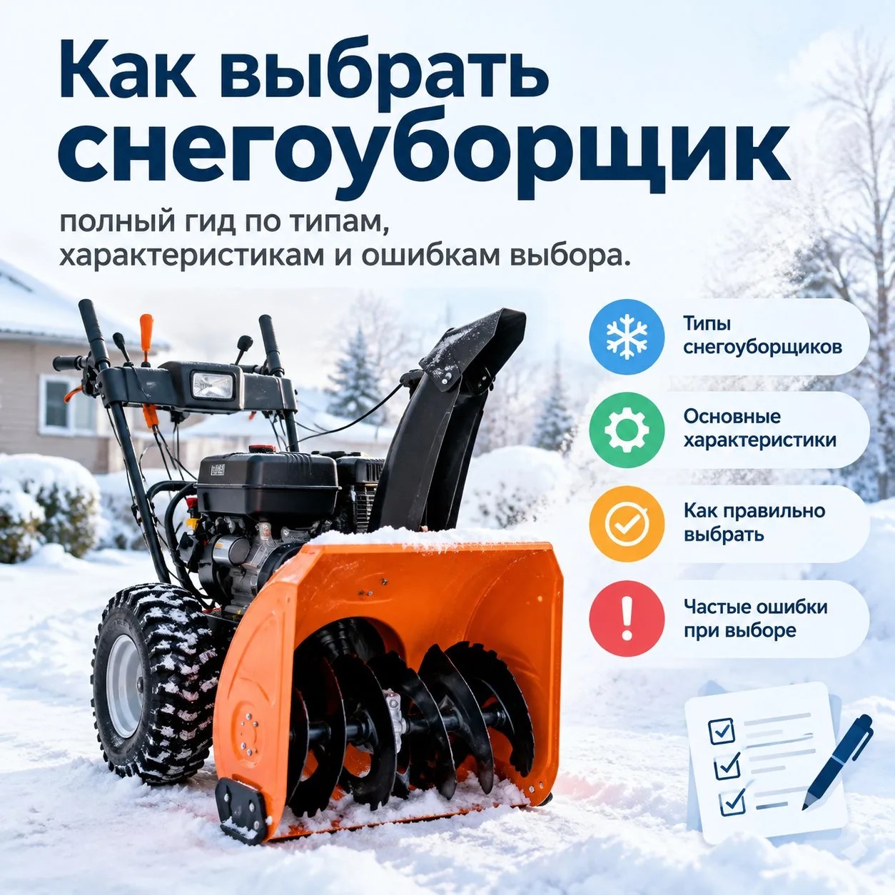 Как выбрать снегоуборщик: полный гид по типам, характеристикам и ошибкам выбора