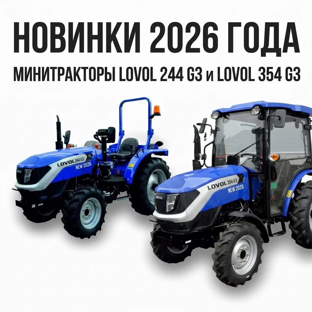 LOVOL TE244GIII и TE354GIII (2026): обзор новых минитракторов Lovol