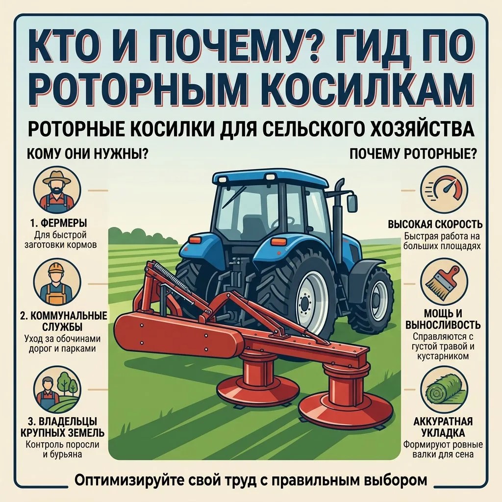 Роторная косилка для покоса травы
